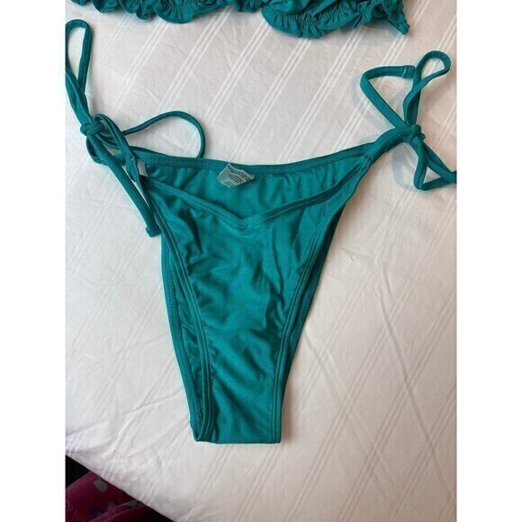 Envya Jade Wraparound Triangle Strappy Details 2 Piece Bikini Set Size L RefN13 - Picture 5 of 6